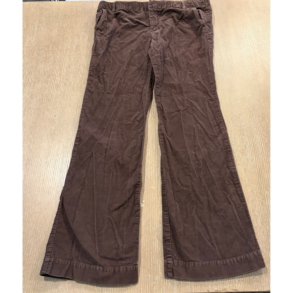 J. Crew Brown Corduroy Pants Women's Size 12 Low Fit Bootcut Casual